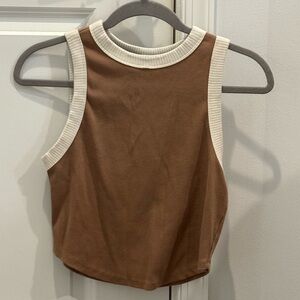 Wild Fable rown high neck crop top